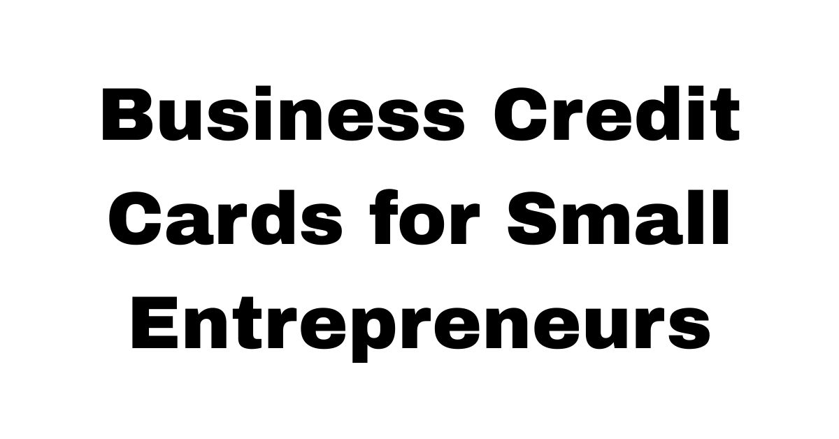 Business Credit Cards for Small Entrepreneurs