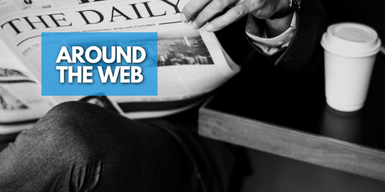 a person reading a newspaper