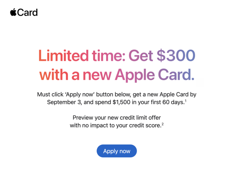 [Targeted] Apple Card $200 Signup Bonus