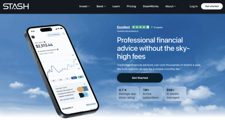Stash homepage
